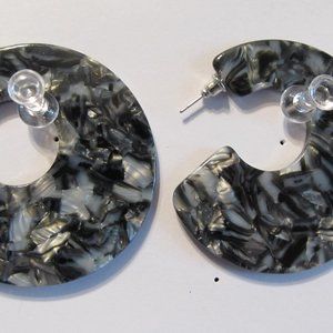 5-Older pairs of Paparazzi Acrylic Earrings-multicolored